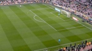 FC Barcelona goalkeepers’ pre-match warming up